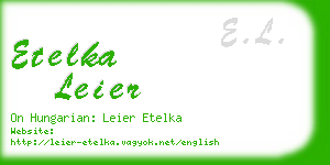 etelka leier business card